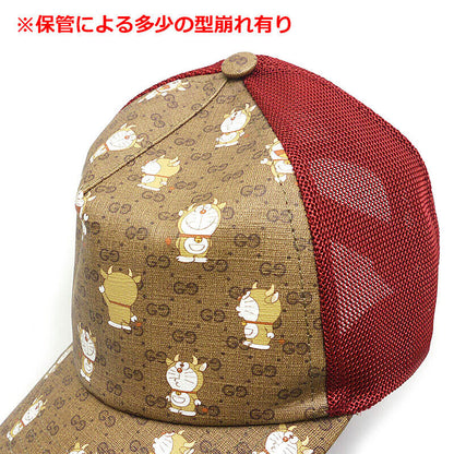 Rare Doraemon x Gucci GUCCI Baseball Cap Mini GG Supreme Used in Japan F/S