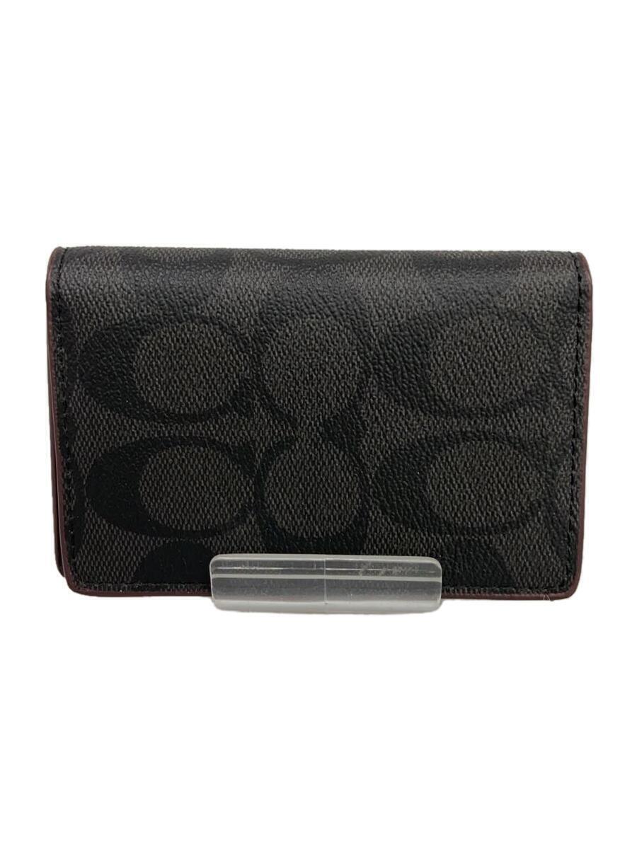 COACH Card Case BLK Used in Japan F/S