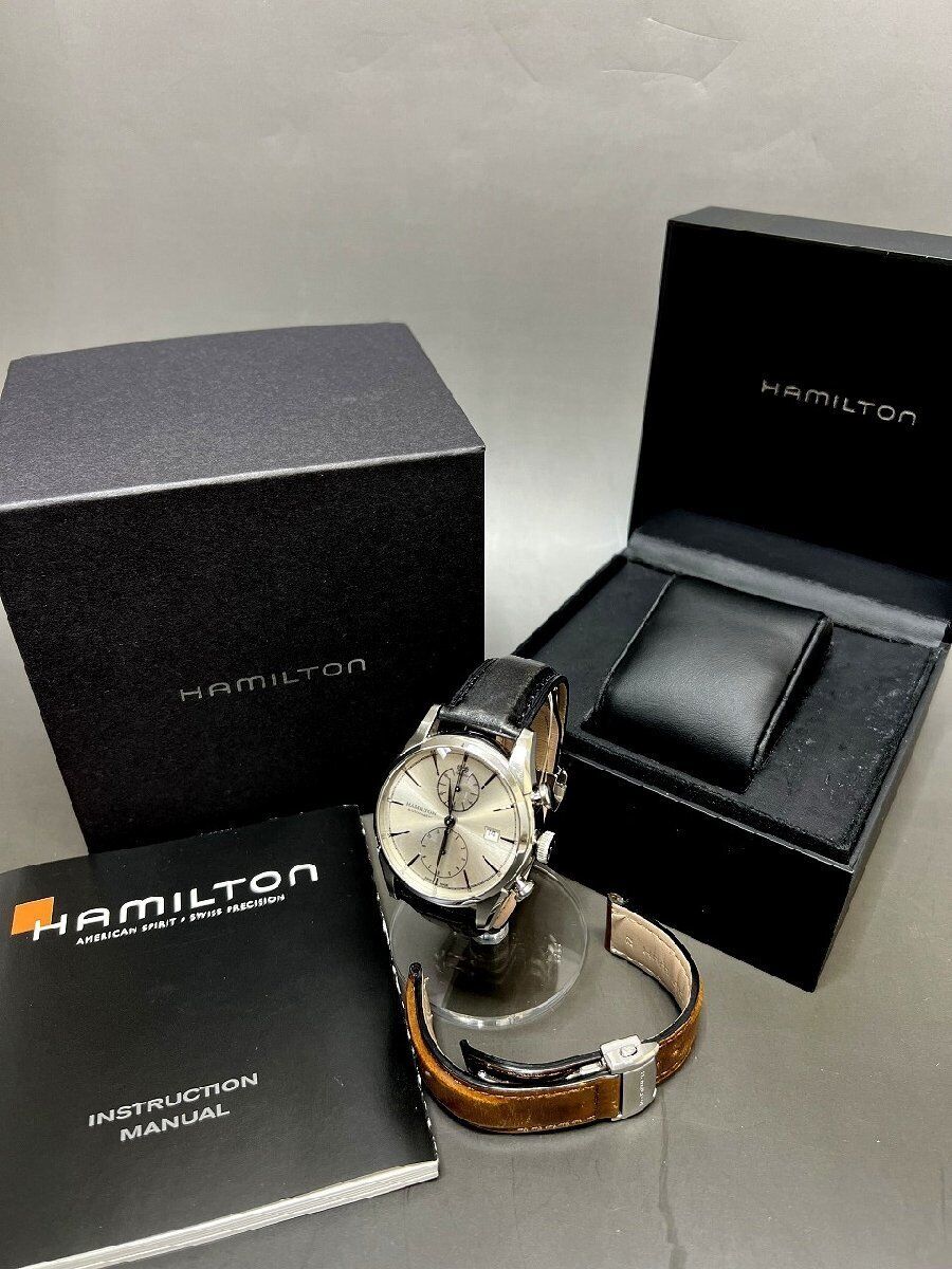 Hamilton Watch Jazzmaster Chrono Spirit of Liberty Automatic H324160 Used in JPN