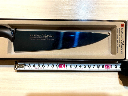 SUMIKAMA Kasumi Titanium coated sword-shaped kitchen knife blue New F/S