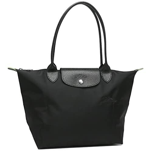 Longchamp Tote Bag Pliage Green M Size Black Women's New From Japan F/S