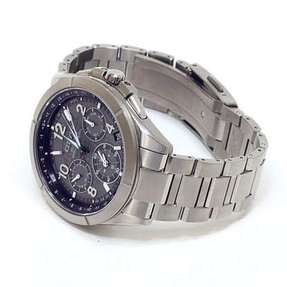 CITIZEN Men's Watch ATESA Eco-Drive Solar Radio Titanium Used in Japan