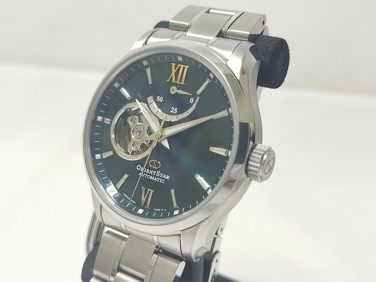 Orient Star Watch Automatic Dark Green Dial F6R4-UAA0 Used in Japan F/S