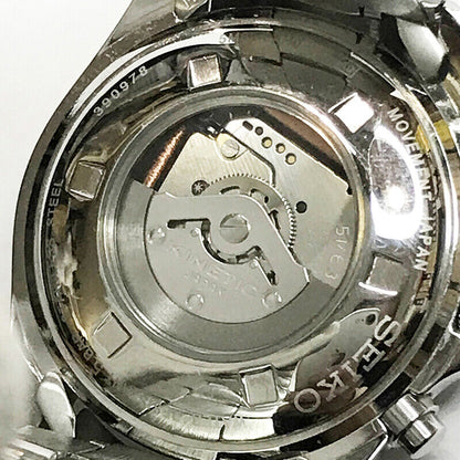 Rare Seiko Watch KINETIC 5M63-0AH0 Automatic Back Skeleton AT Day Date Used F/S