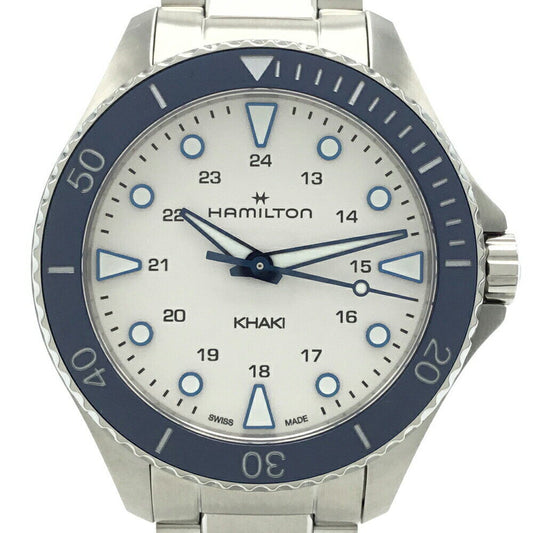 HAMILTON H82231150 Khaki Navy Scuba Quartz Used in Japan F/S