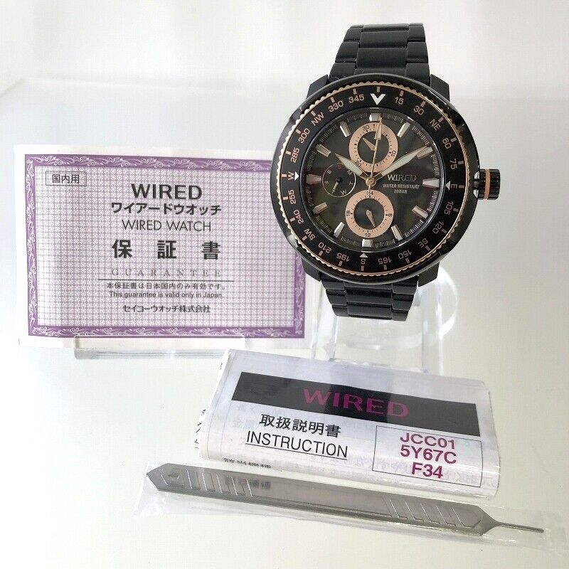 Seiko Watch Chronograph Limited Edition 1600 pieces WIRED AGAT719 Used in Japan