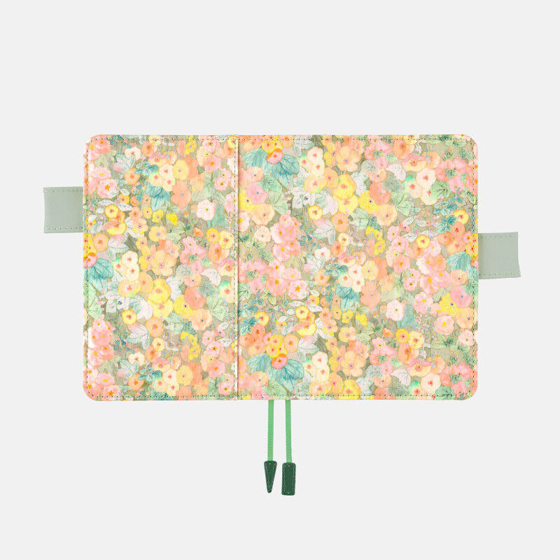 Hobonichi Notebook Cover A6 Original Size LIBERTY FABRICS Hollyhocks (Orange)