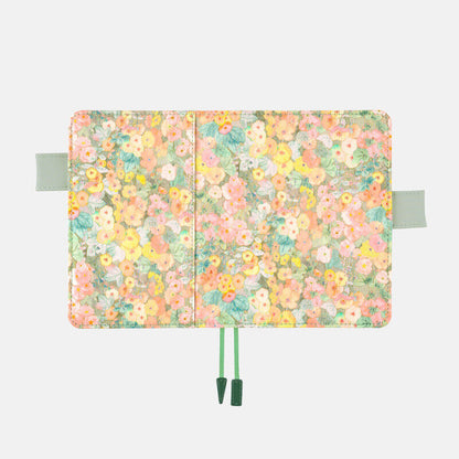 Hobonichi Notebook Cover A6 Original Size LIBERTY FABRICS Hollyhocks (Orange)