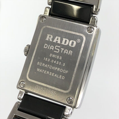 Rado Watch Jubilee 153 0430 3 black dial diamond Used in Japan F/S