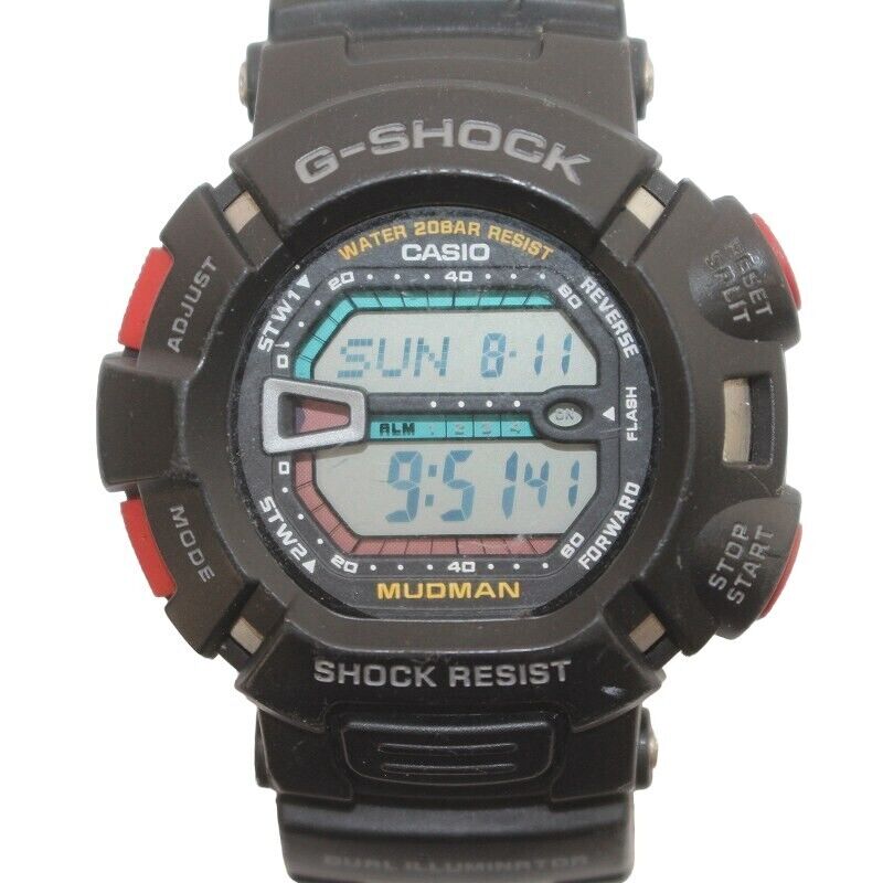 Rare Casio G-SHOCK MUDMAN Watch G-9000 Used in Japan F/S