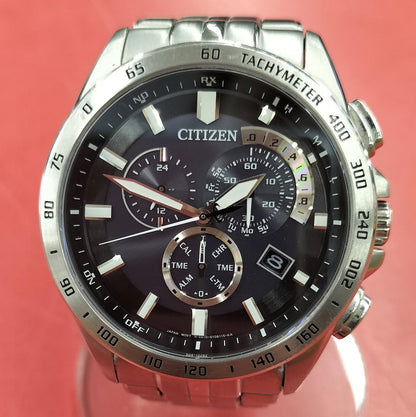 Citizen Watch Solar Radio Wave ‎Eco-Drive E610-S074321 Used in Japan F/S