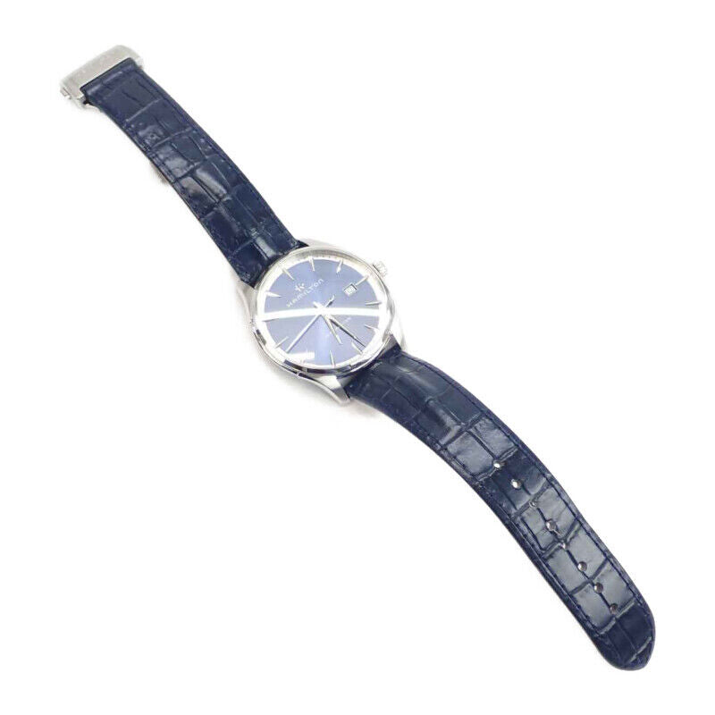 Hamilton Watch Jazzmaster Gent Men's SS Blue Dial H32451641 Used in Japan F/S