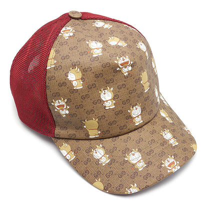 Rare Doraemon x Gucci GUCCI Baseball Cap Mini GG Supreme Used in Japan F/S