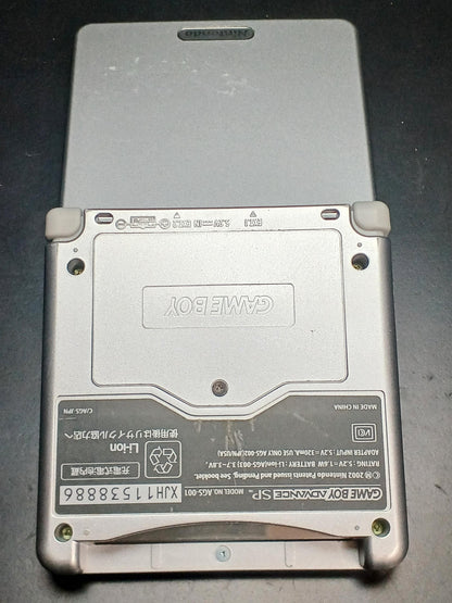 Nintendo Gameboy Advance SP AGS-001 Platinum Silver Used in Japan F/S