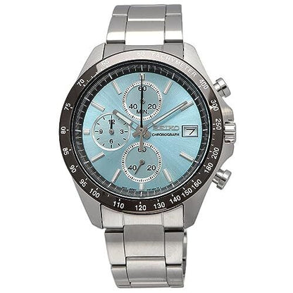 SEIKO Chronograph Quartz Watch for Men SBTR029 Turquoise Blue New From Japan F/S