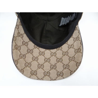 GUCCI GG Canvas Shelly Baseball Cap Hat 200035 Beige Used in Japan F/S