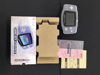 Nintendo Game Boy Advance AGS-001 Milky Blue w/box Used in Japan F/S