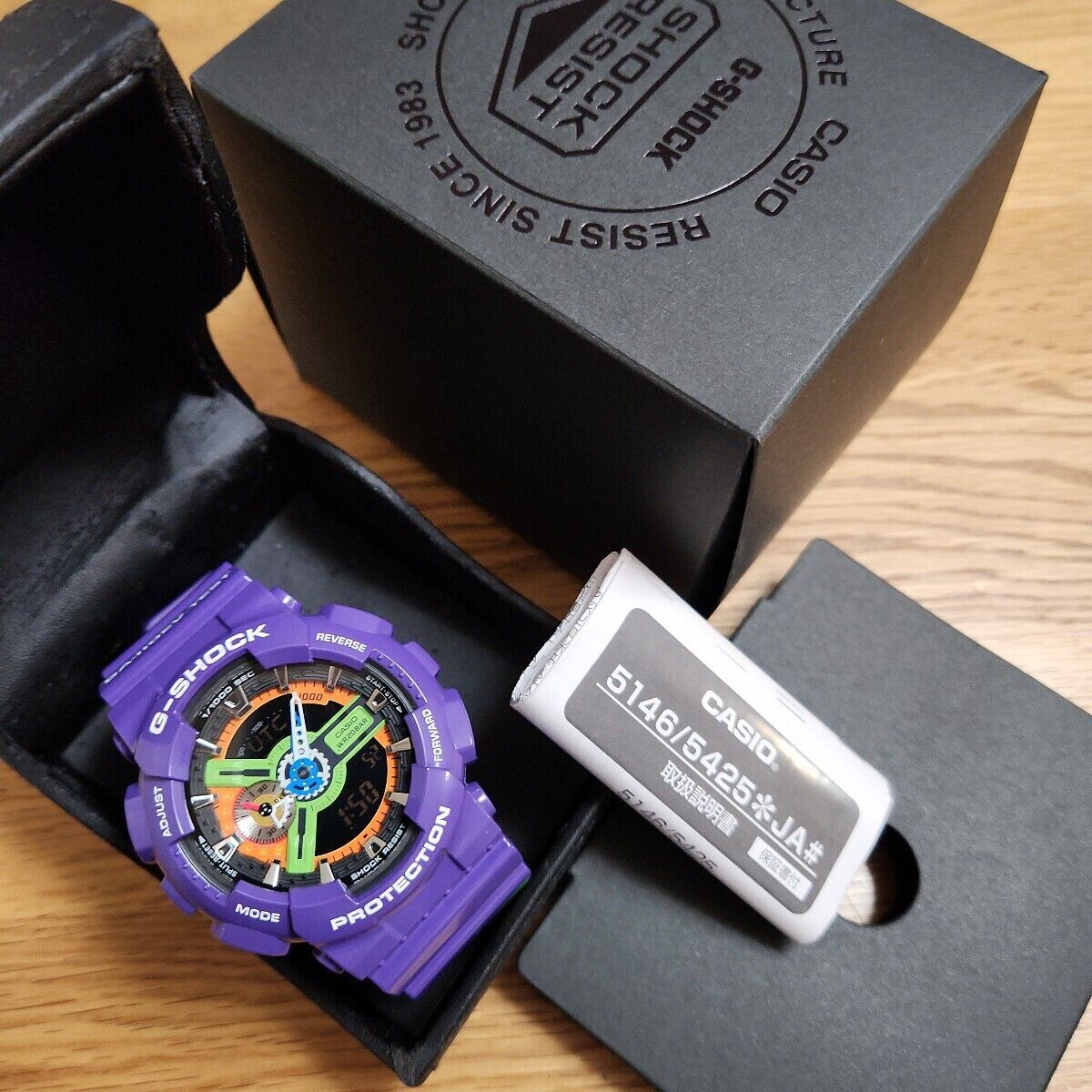 Rare CASIO G-Shock Evangelion Unit 01 collaboration model GA-110EV-6AJR Used