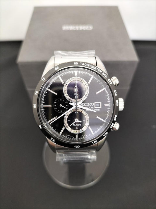 Seiko Watch Chronograph Solar V172-0AP0 Used in Japan F/S