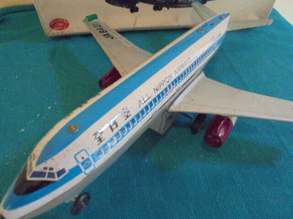 Rare AS-IS Nomura Toy All Nippon Airways Electric Toy Boeing 737 Jet Tin Used