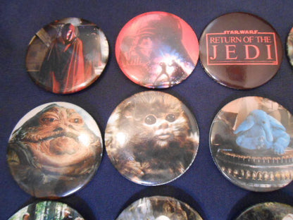 Rare Star Wars 1983 edition 12 types Badge Unused Pin Badge Used in Japan