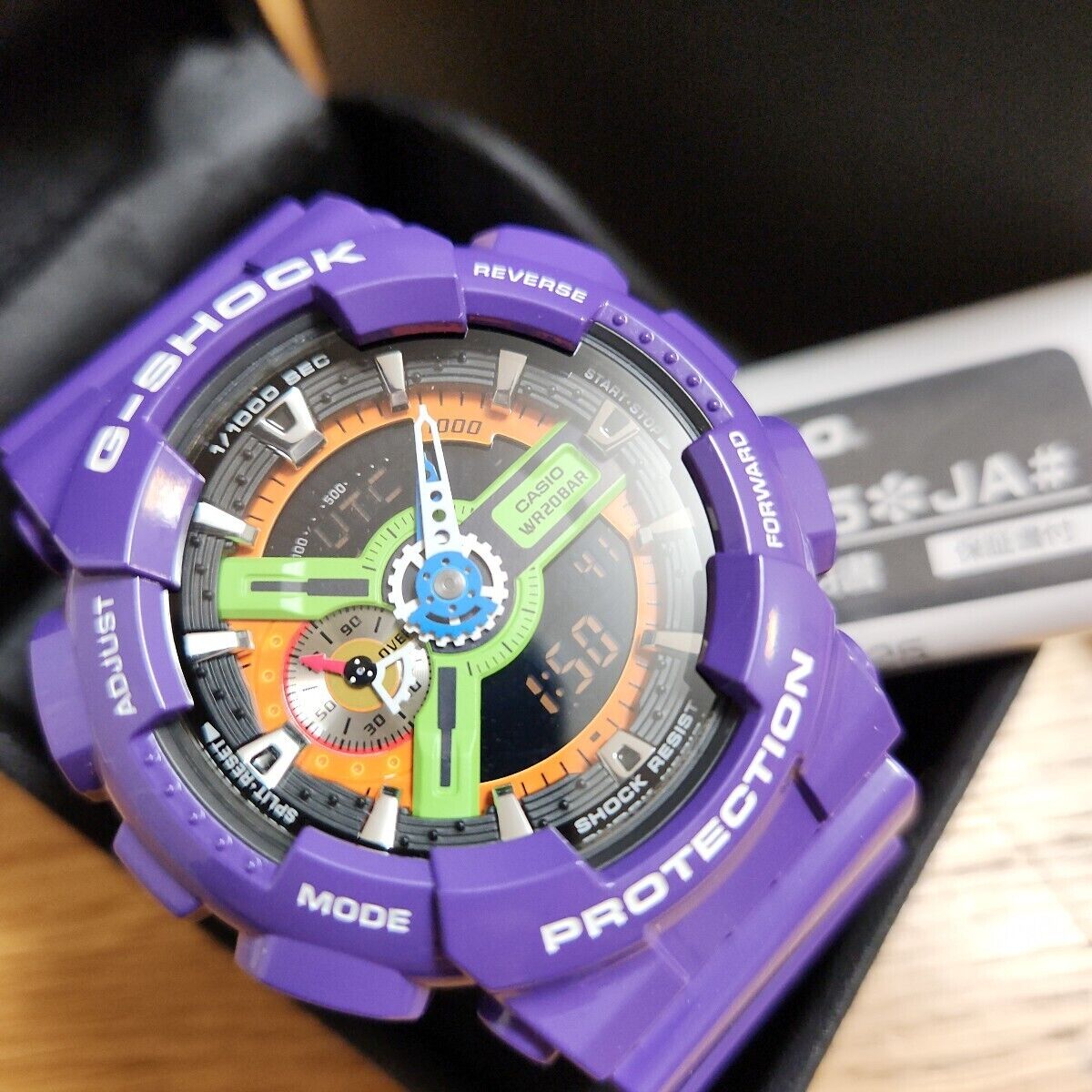 Rare CASIO G-Shock Evangelion Unit 01 collaboration model GA-110EV-6AJR Used