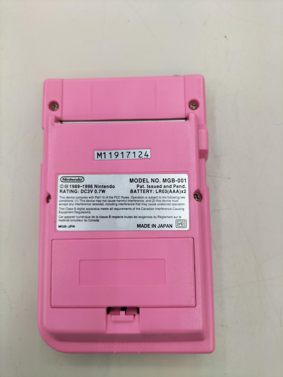 Nintendo Gameboy Pocket Pink MGB-S-PA Used in Japan