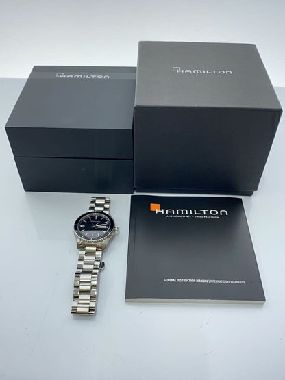 HAMILTON Watch Jazzmaster Sea View Quartz H375110 w/box Used in Japan F/S