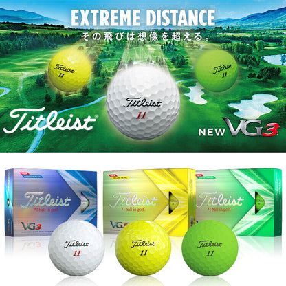 Titleist Golf VG3 Golf Balls 1 dozen (12 balls) 2022 model Official Japanese