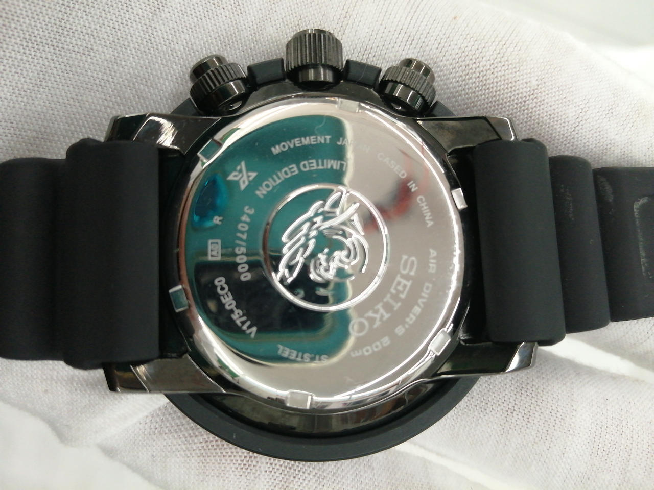 SEIKO Watch Prospex Model Number: V175-0EC0 Diver Scuba w/Box Used in Japan