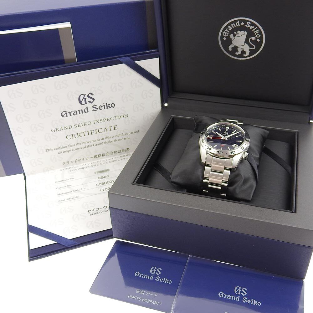 Near Mint Grand Seiko Watch Sports Collection Mechanical GMT Blue Dial SBGM245 U