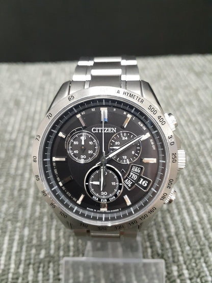 Citizen Watch Eco-Drive Chronograph Radio Wave Solar BY0130-51E Used in Japan