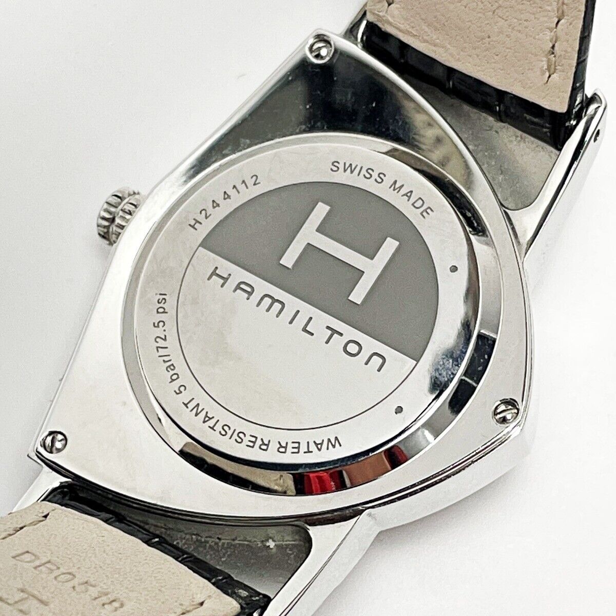 Hamilton Watch Ventura H244112 Quartz Men's w/Box & Guarantee Card Used in Japan