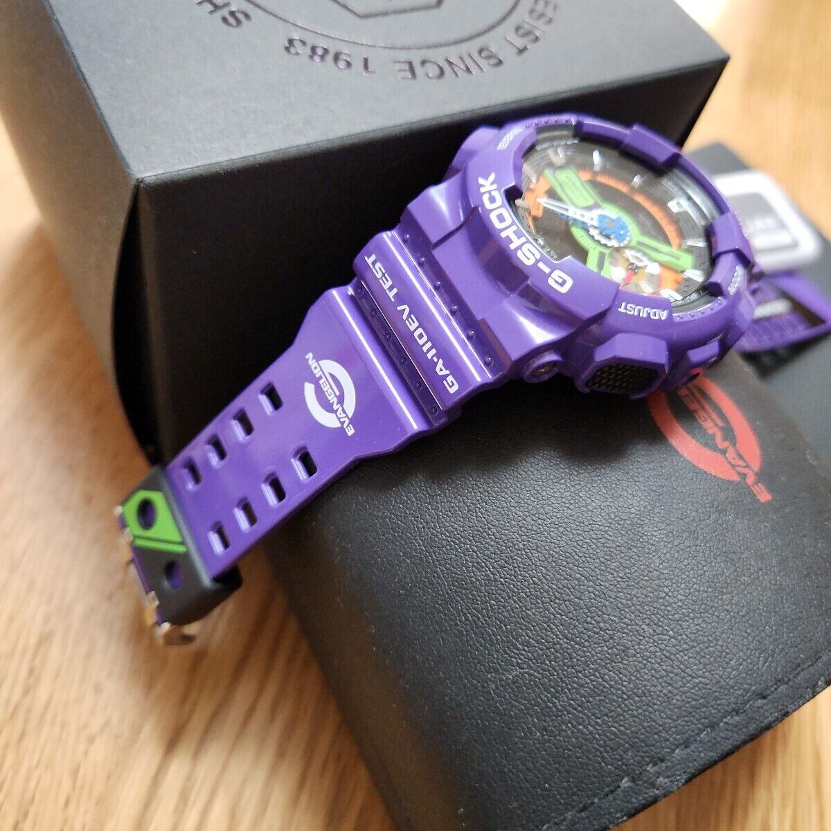 Rare CASIO G-Shock Evangelion Unit 01 collaboration model GA-110EV-6AJR Used