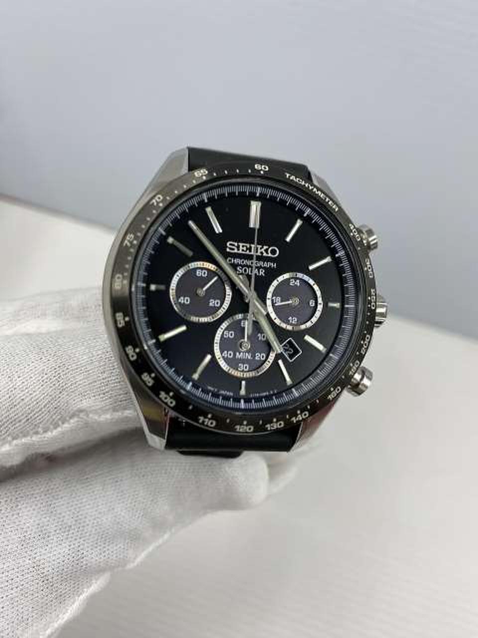 Seiko Watch Solar Chronograph V175-0FA0 Used in Japan F/S