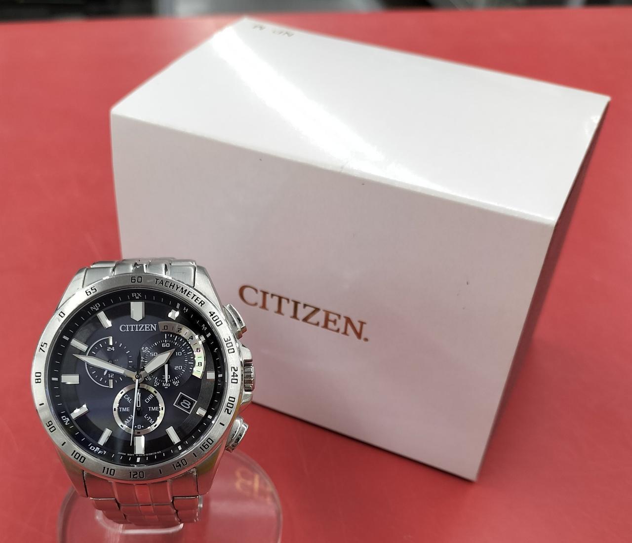 Citizen Watch Solar Radio Wave ‎Eco-Drive E610-S074321 Used in Japan F/S