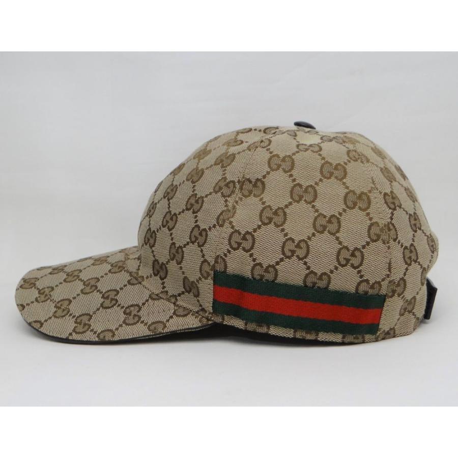 GUCCI GG Canvas Shelly Baseball Cap Hat 200035 Beige Used in Japan F/S