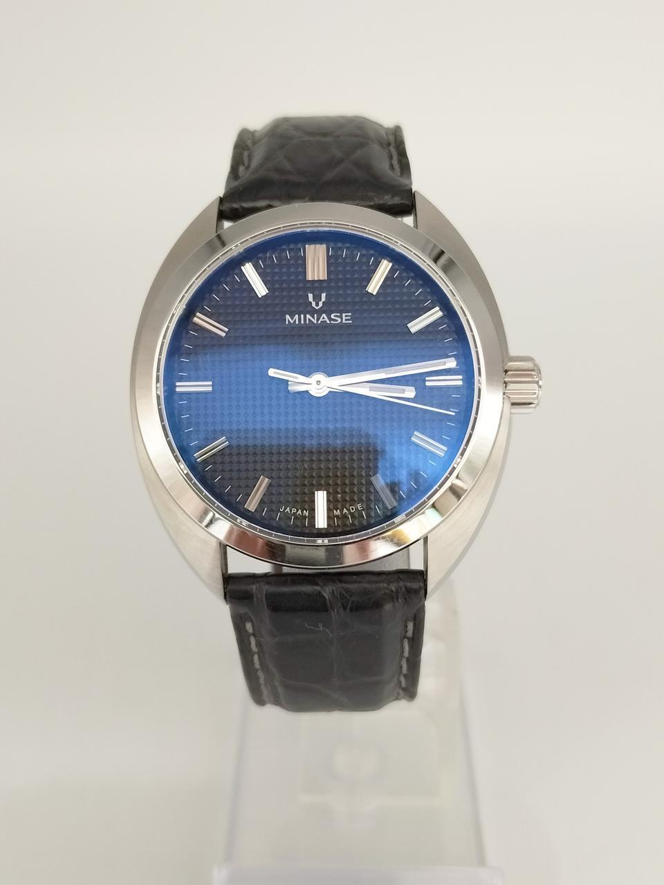 Rare MINASE Watch Model Number: M3M3-BK-KBK-S Used in Japan F/S