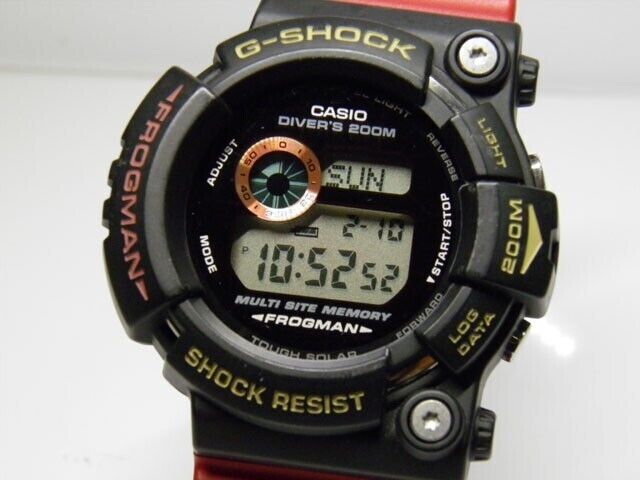 Rare Casio Watch G-Shock GW-200TCBK9-4JR BACK TO THE 90s FROGMAN Used in Japan