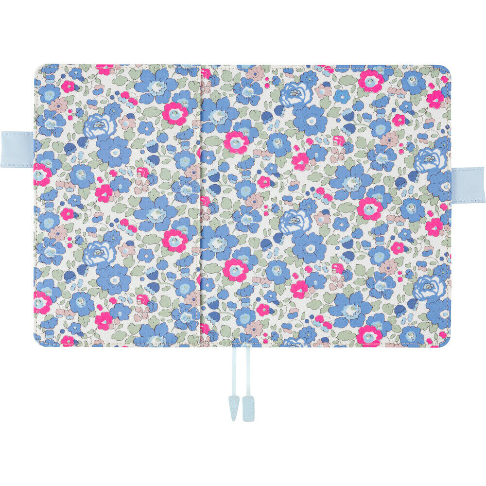 Hobonichi Notebook Cover A5 Cousin Size LIBERTY FABRICS Betsy Neon blue F/S