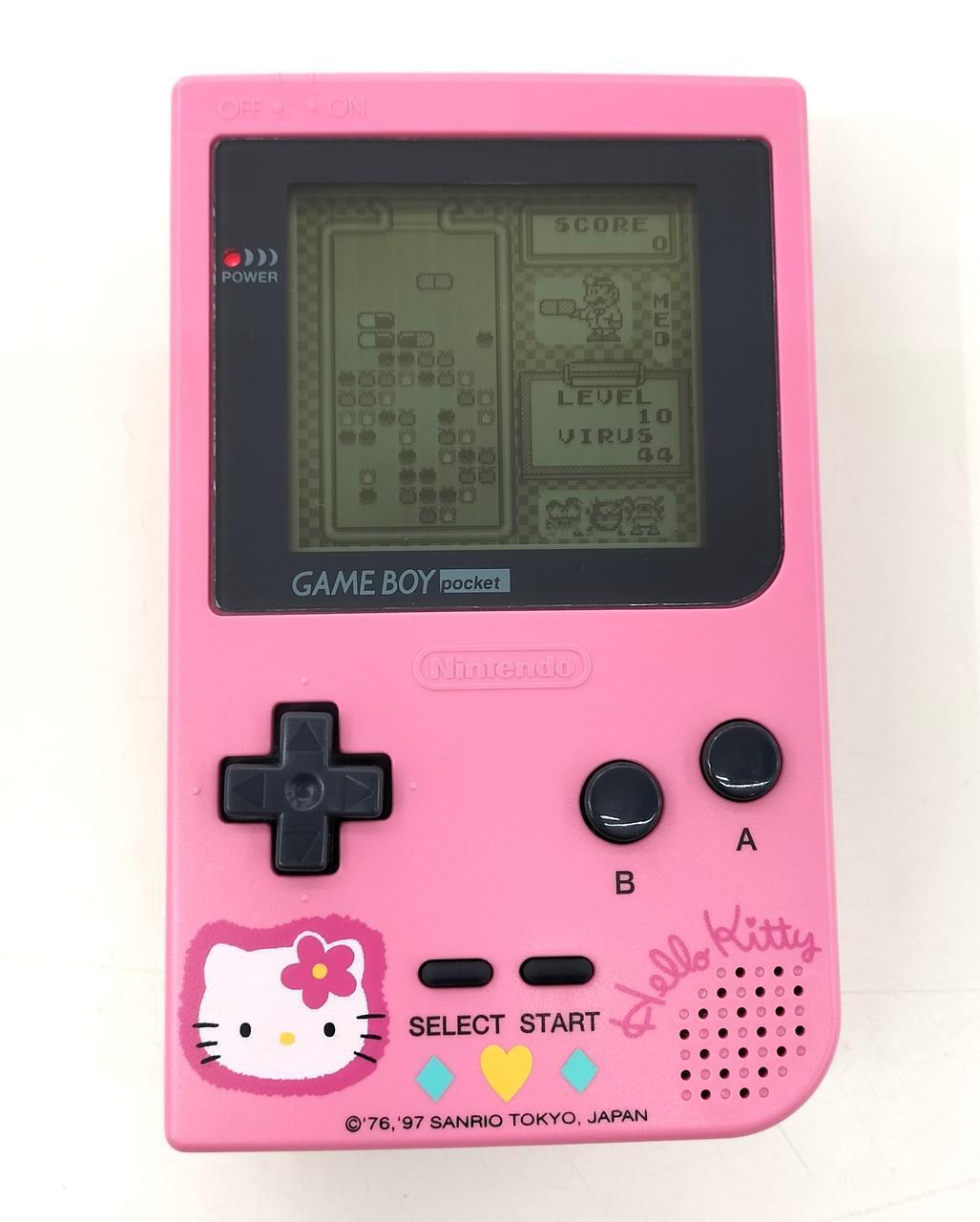 Rare NINTENDO Game Boy Pocket Hello Kitty : MGB-001 Used in Japan F/S