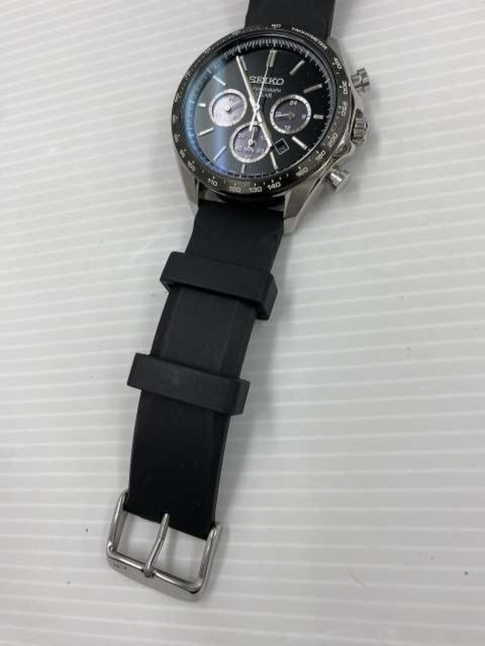 Seiko Watch Solar Chronograph V175-0FA0 Used in Japan F/S