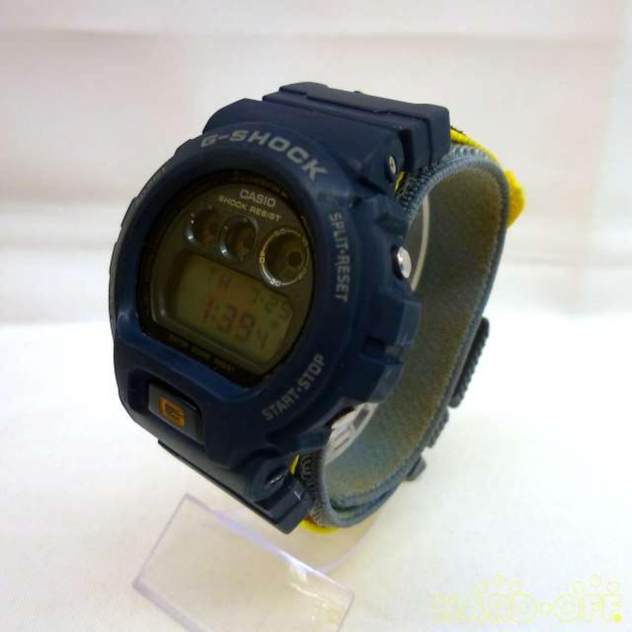 Casio G-Shock DW-069 Navy Gray x Yellow Used in Japan F/S