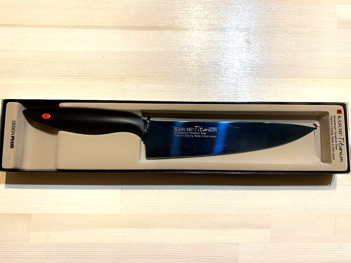 SUMIKAMA Kasumi Titanium coated sword-shaped kitchen knife blue New F/S