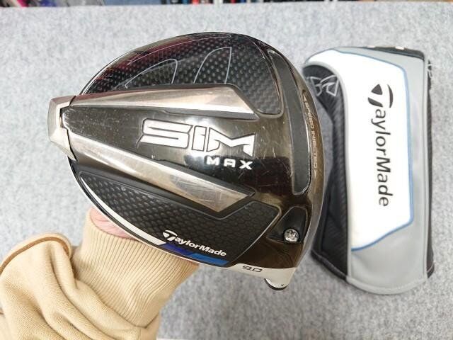 TaylorMade SIM MAX 9.0° SIM MAX Driver Head only w/cover Used F/S