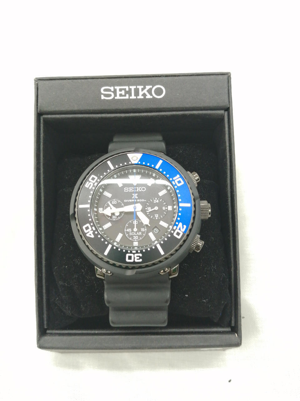 SEIKO Watch Prospex Model Number: V175-0EC0 Diver Scuba w/Box Used in Japan