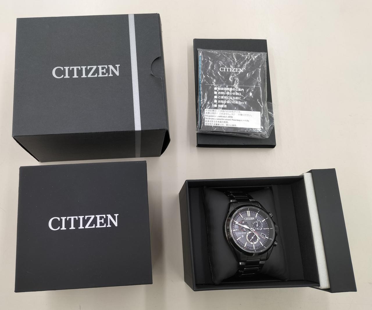 Citizen Watch Eco Drive Black W770-S126347 Used in Japan