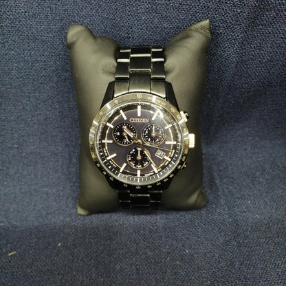 Citizen Watch Eco Drive Chronograph SS Solar E820-SO98173 Used in Japan