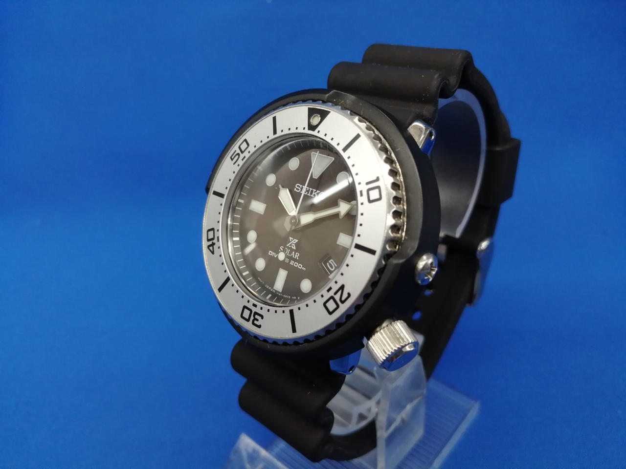 Seiko Watch Prospex Diver Scuba SS Solar V147-0BG0  Used in Japan