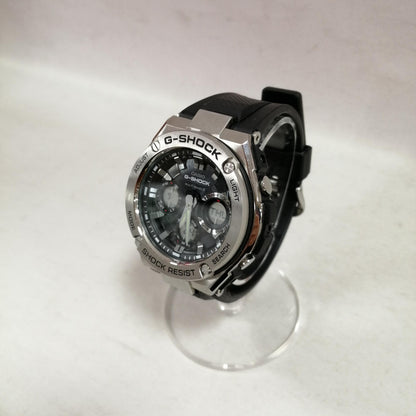 Casio Watch G-Shock Resist Solar Silver × Black GST-W110 Used in Japan